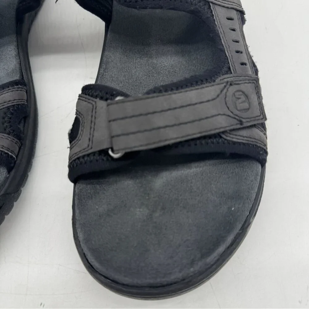 Merrell Mens Sandspur 2 Convert Sandals Black Leather Slingback Outdoors Casual